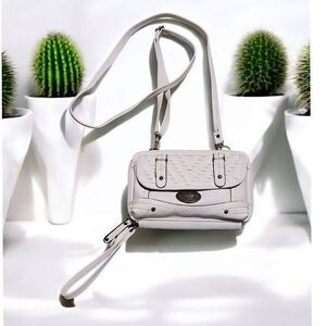 BDG Crossbody Wallet Clutch Bag with Wristlet Strap Small Purse white